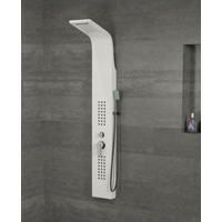 Alegre || White zuhanypanel, rozsdamentes acél